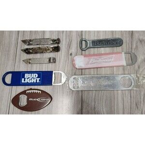 Bud Light, Budweiser & Vintage Metal Bottle Opener Lot of 8